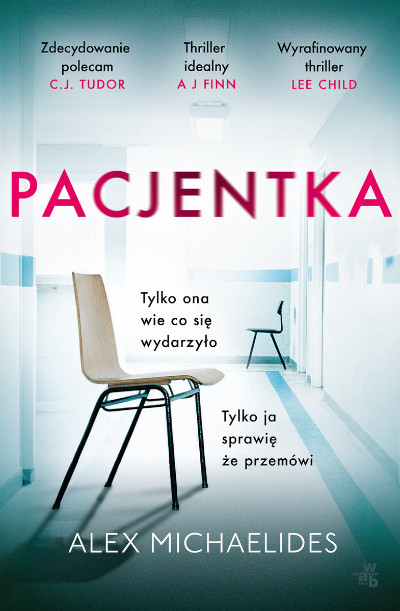 Okładka książki: w pustej sterylnej przestrzeni dwa oddalone od siebie krzesła